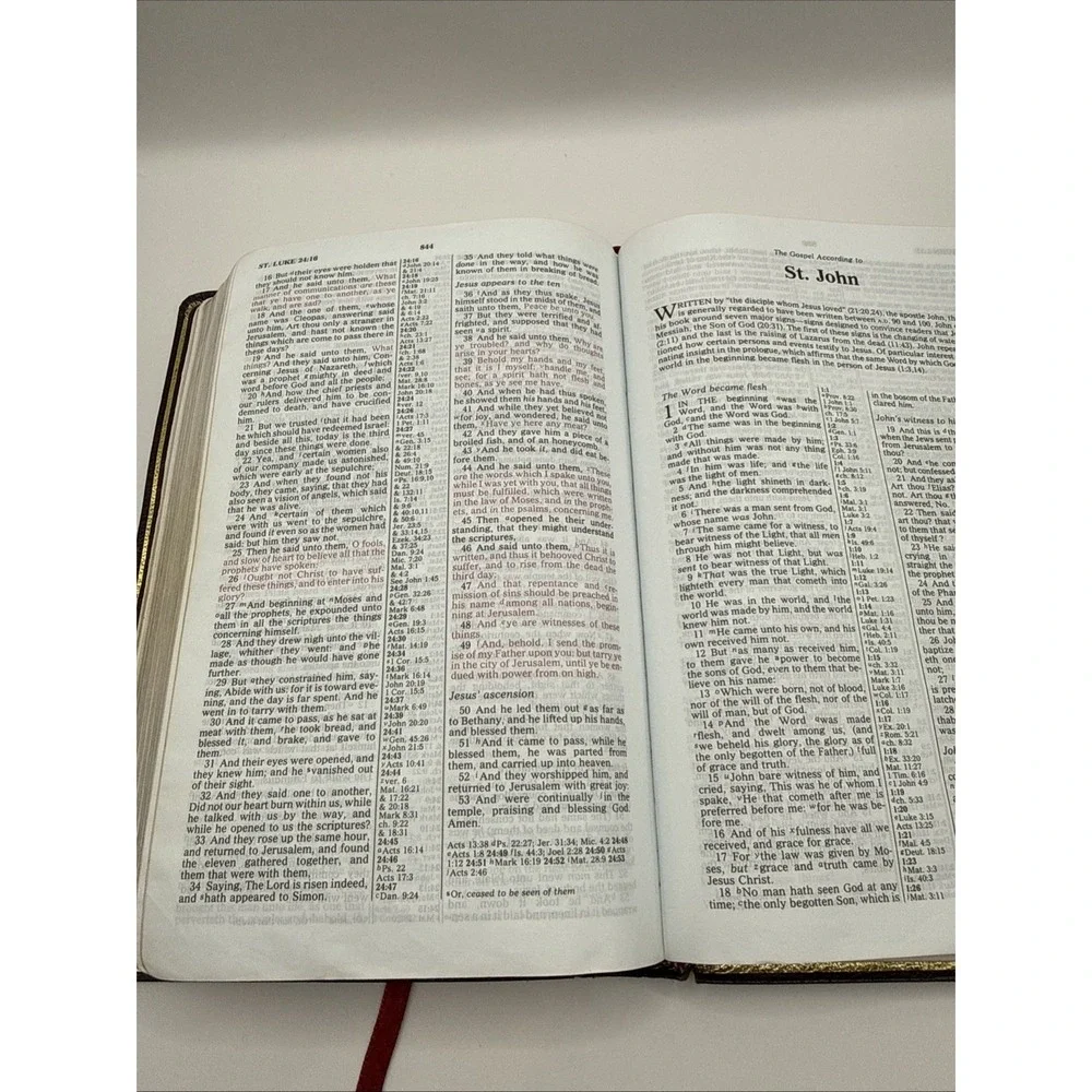 Holy Bible KJV‎ References Red Letter Bonded Leather Concordance Zondervan 1994